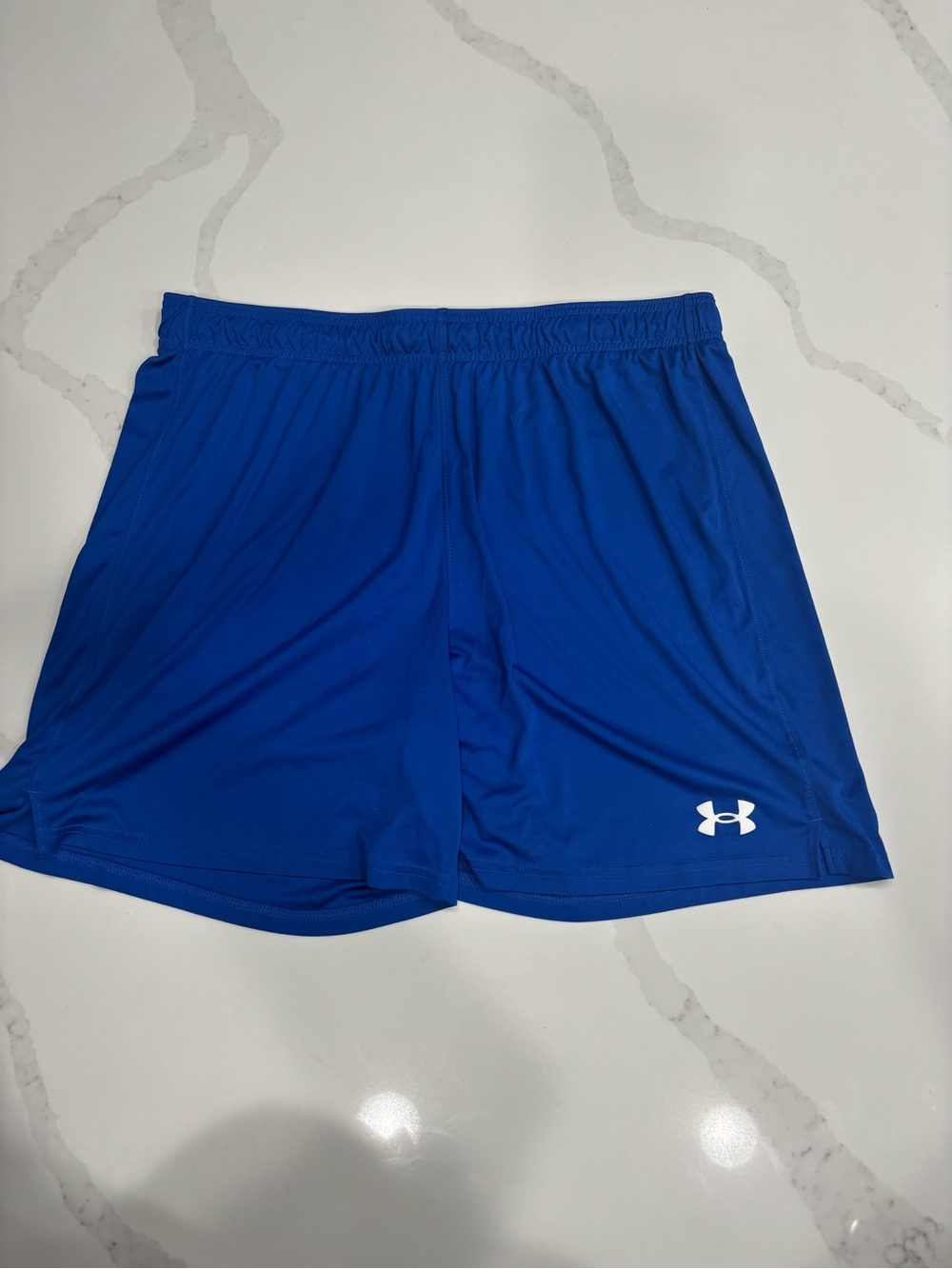 Under Armour Men's Athletic Shorts - Blue with White Logo